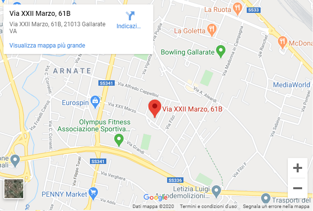 Mappa - Via XXII Marzo 61/b, 21013 Gallarate (VARESE)